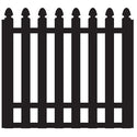 Colonial Cap Picket Gate