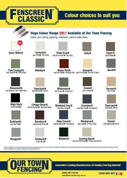 FENSCREEN Colours